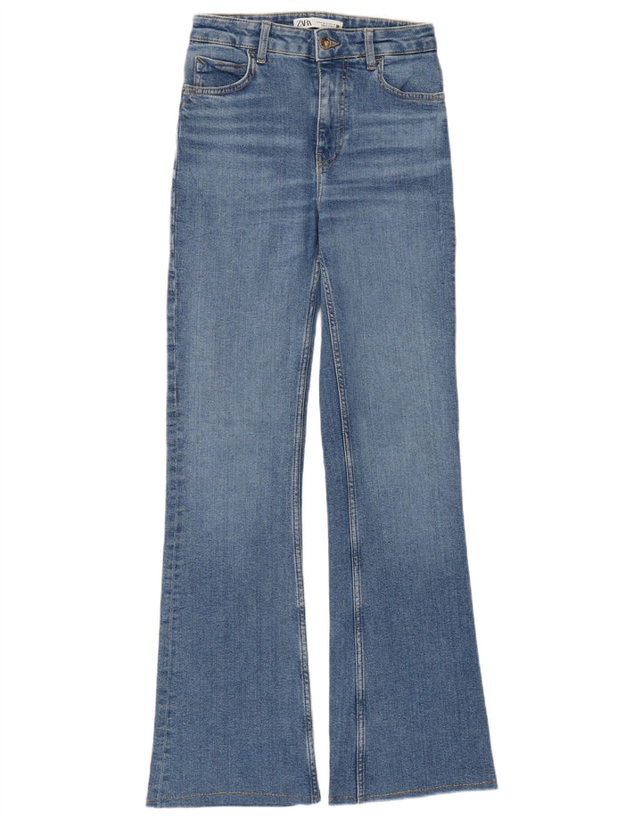 Zara Damen Schlagjeans EU 34 2XS W24 L31 Blau
