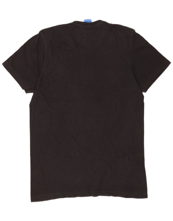 ADIDAS Herren Grafik T-Shirt Top Medium Schwarz Baumwolle