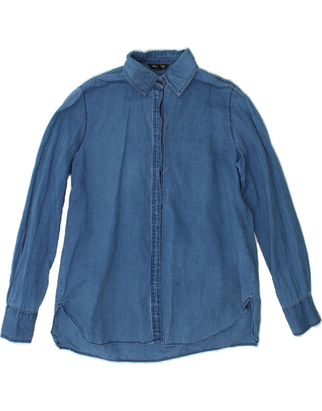 MASSIMO DUTTI Womens Oversized Denim Shirt EU 34 2XS Blue Vintage Massimo Dutti and Second-Hand Massimo Dutti from Messina Hembry 