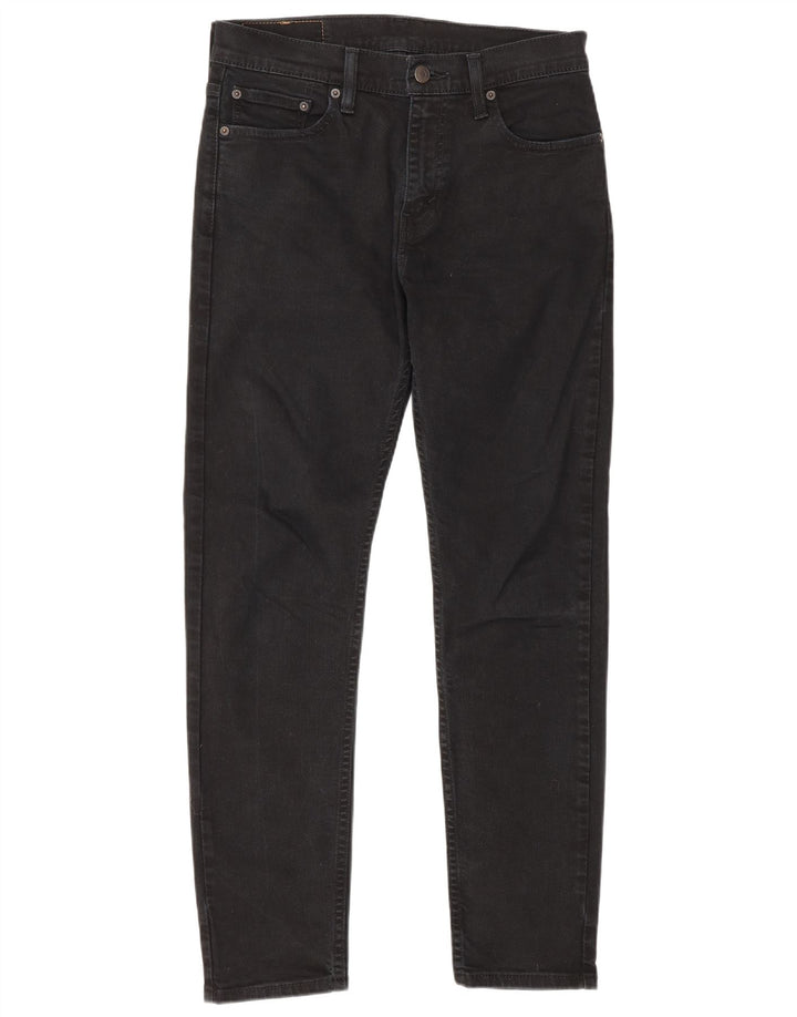 Levi's Herren 512 Tapered Slim Jeans W30 L32 schwarze Baumwolle