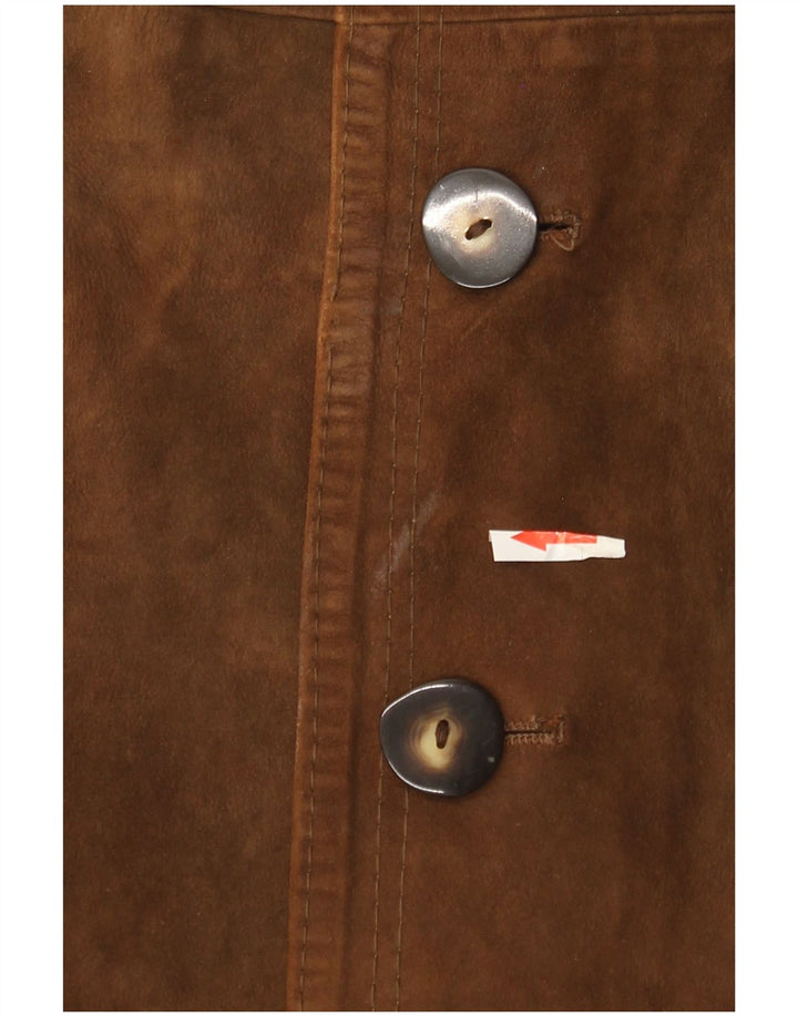 Vintage Herren Wildleder Trenchcoat UK 36 Small Brown