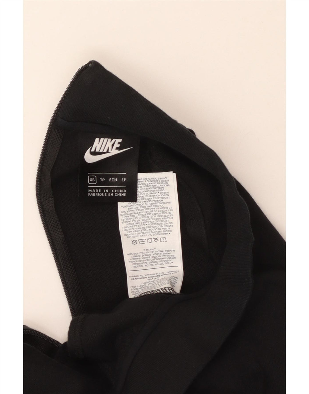 NIKE Damen ärmelloser Overall UK 6 XS Schwarz Baumwolle