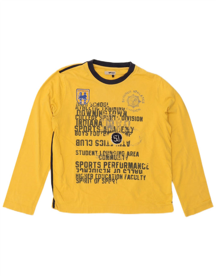 Gas Herren Graphic Top Langarm Mittelgelb