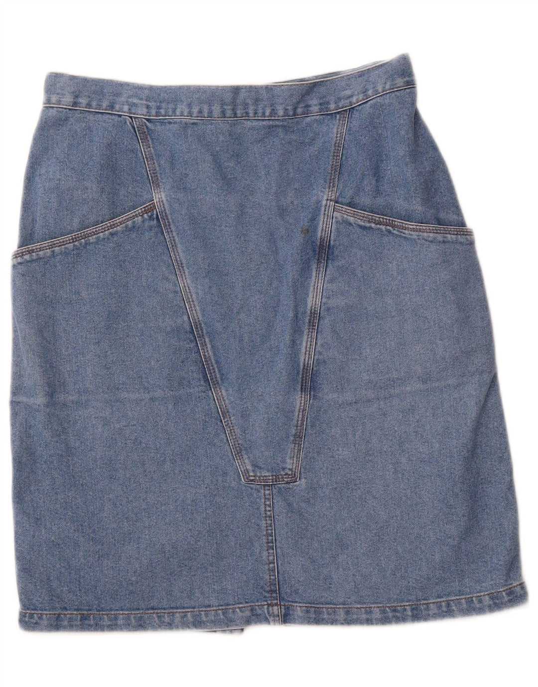 VINTAGE Damen Jeansrock W30 Mittelblau