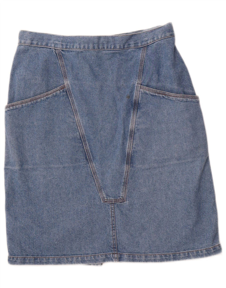 VINTAGE Damen Jeansrock W30 Mittelblau