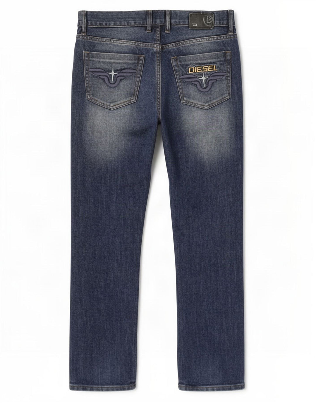 Diesel Herren Straight Jeans W34 L34 Blaue Baumwolle