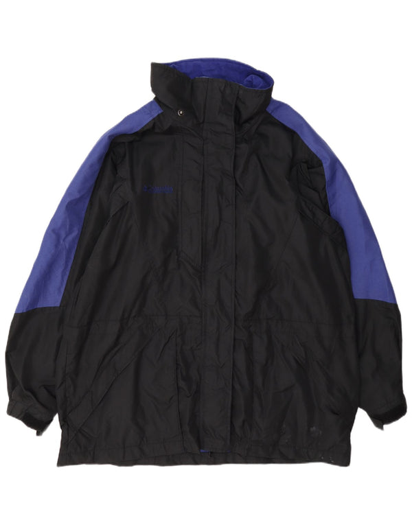 Columbia Damen-Regenjacke mit Grafik, UK 18, XL, Schwarz, Farbblock