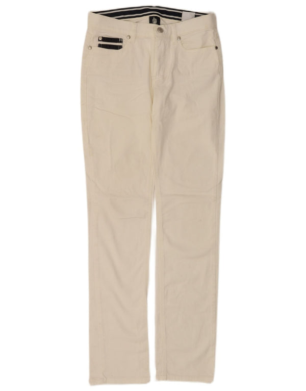 Gerade Freizeithose für Damen von Marina Yachting, W26, L30, weiße Baumwolle