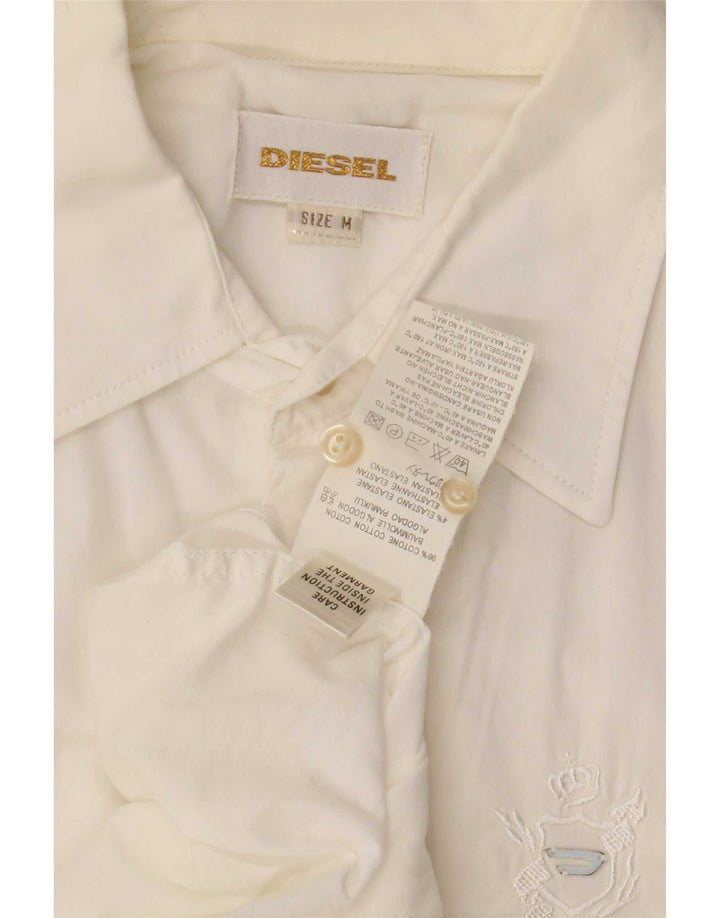 Diesel Herrenhemd aus mittelweißer Baumwolle
