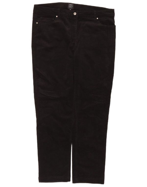 John Lewis Damen Slim Cordhose UK 18 2XL W38 L30 Schwarz Baumwolle