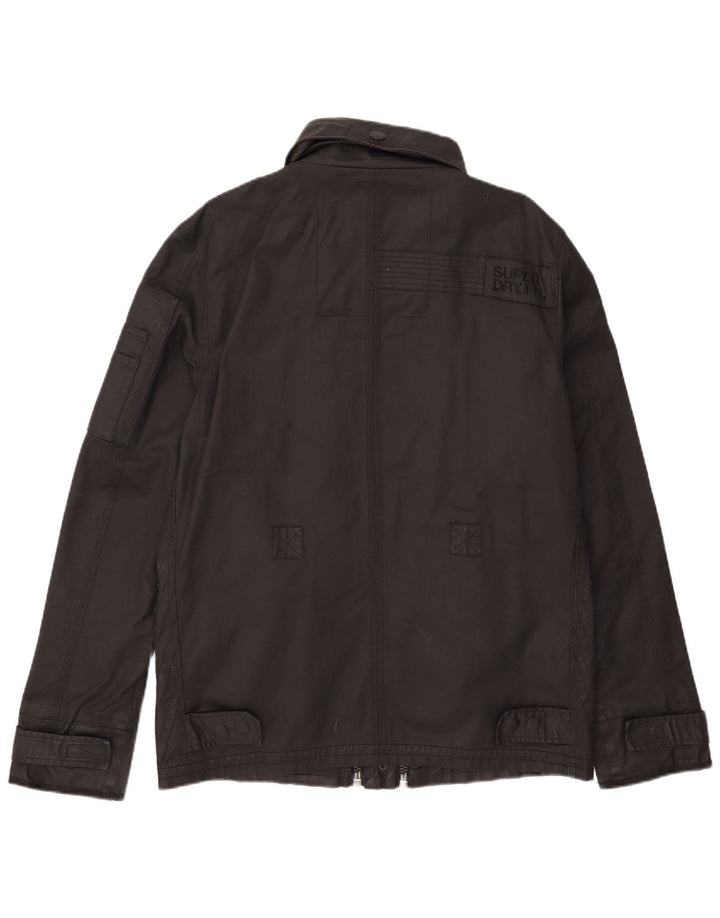 Superdry Herren Militärjacke UK 44 2XL Schwarz Baumwolle