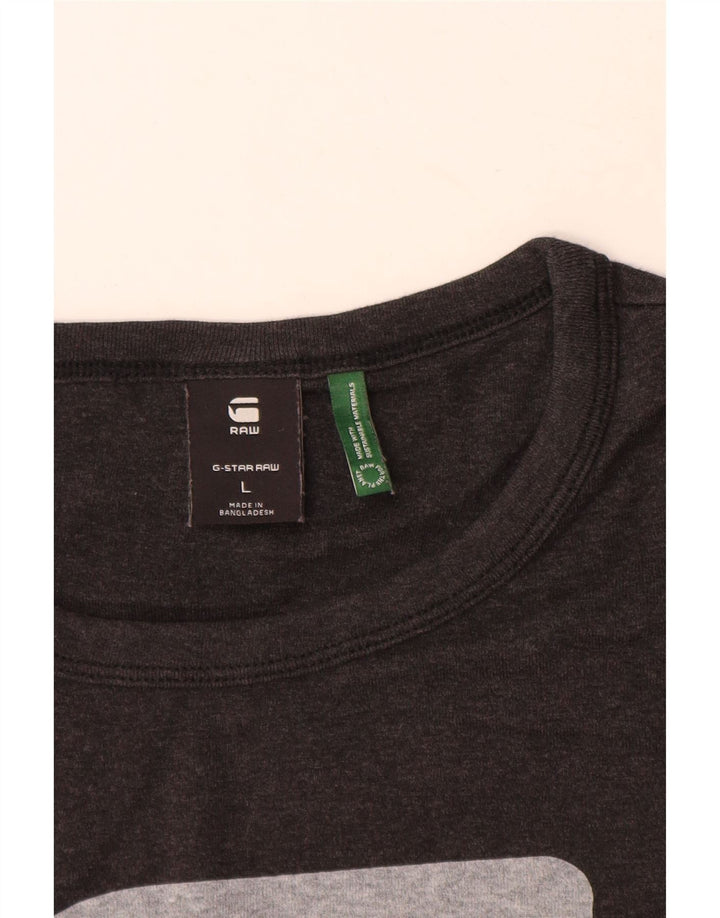 G-Star Herren T-Shirt mit Grafik, Größe L, Grau