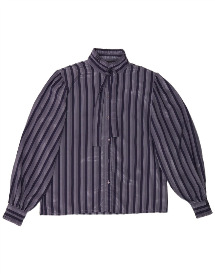Jacques Vert Damen-Hemdbluse, UK 16, groß, blau gestreift