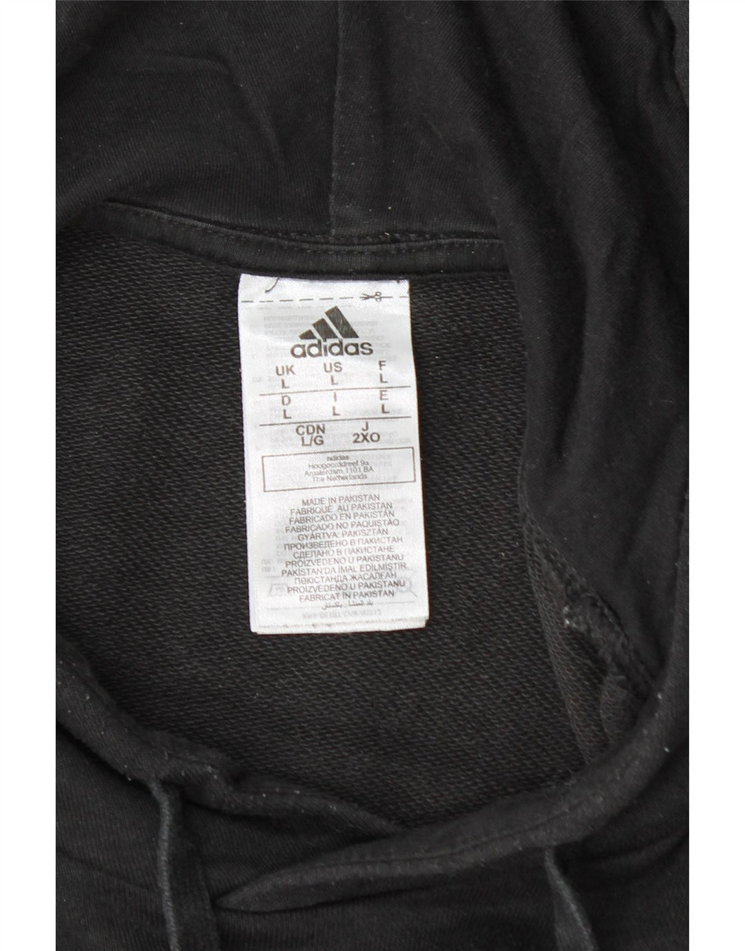 ADIDAS Herren Graphic Hoodie Pullover Große schwarze Baumwolle