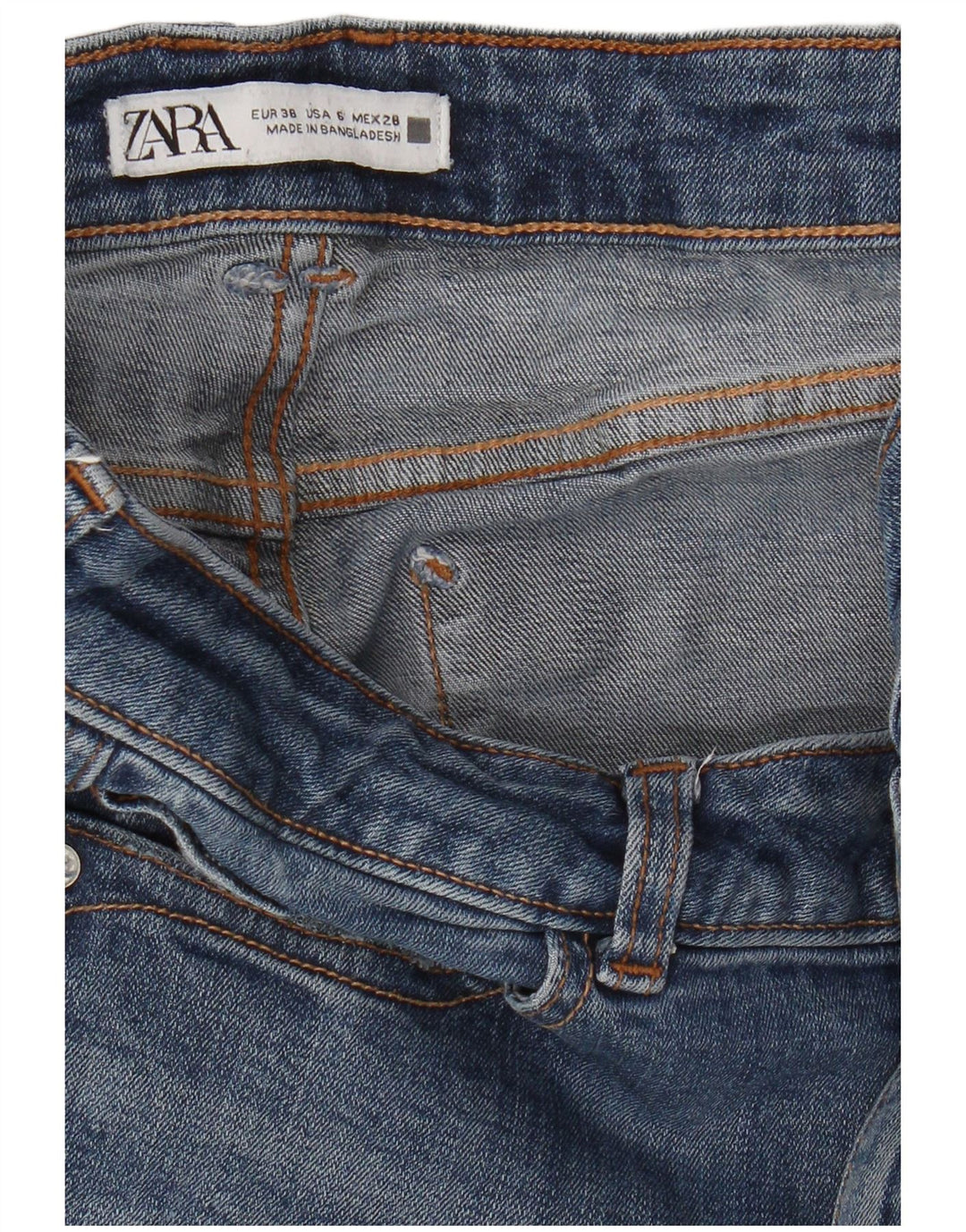 Zara Damen Slim Jeans EU 38 Small W28 L26 Blau