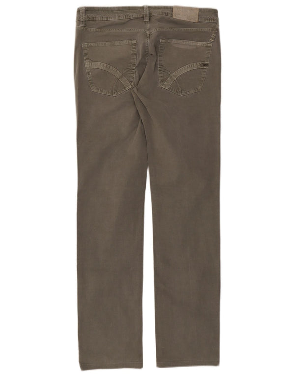 Gas Damen Gerade Freizeithose W31 L31 Graue Baumwolle