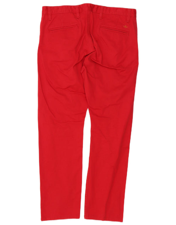 Dockers Herren gerade Chinohose W34 L29 rote Baumwolle
