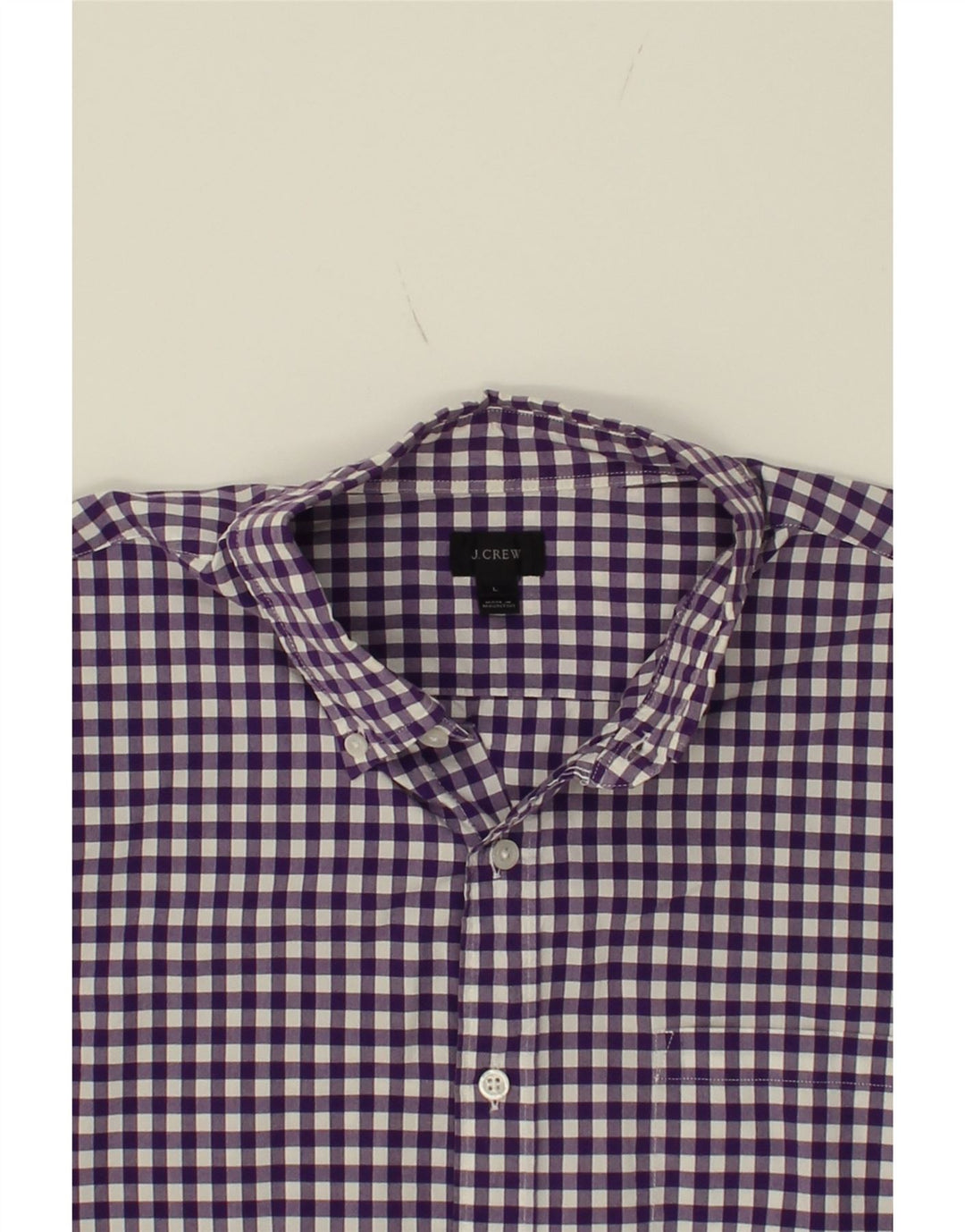 J. CREW Mens Shirt Large Purple Gingham Vintage J. Crew and Second-Hand J. Crew from Messina Hembry 