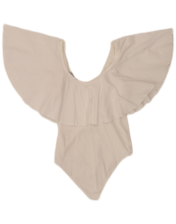 Zara Damen Bademode UK 10 Small Weiß
