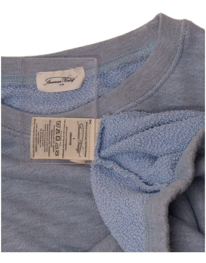 American Vintage Damen-Sweatshirt-Pullover, Gr. 44, groß, blau, klassisch