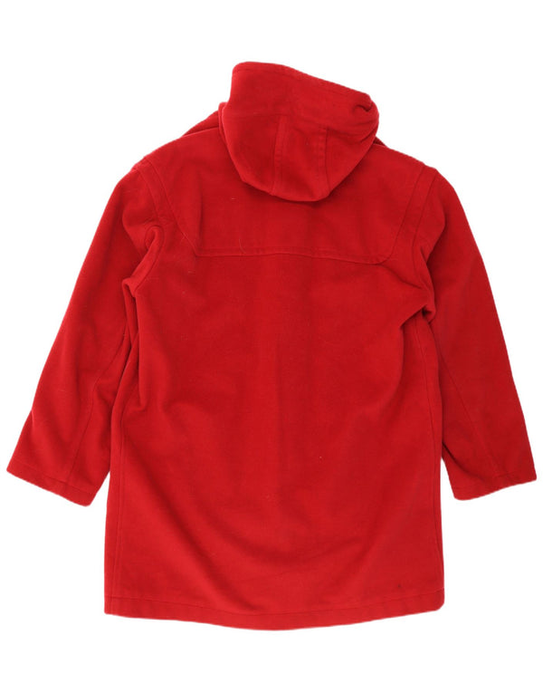 Sisley Womens Hooded Oversized Dufflecoat UK 16 Große rote Wolle