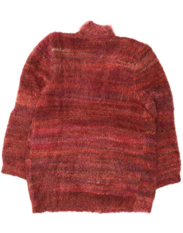 Vintage Damen Oversized Cardigan Pullover UK 18 XL Burgund