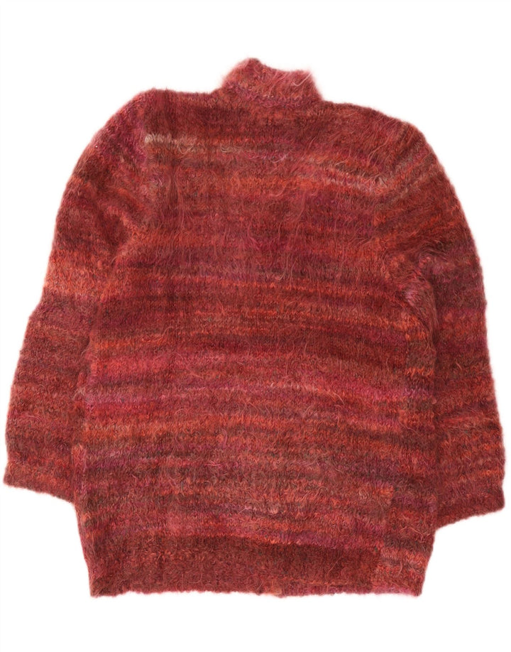 Vintage Damen Oversized Cardigan Pullover UK 18 XL Burgund