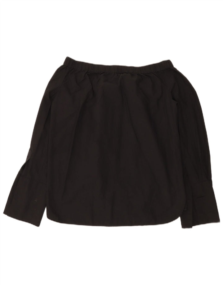 Zara Damen Übergroßes schulterfreies Top UK 6 XS Schwarz