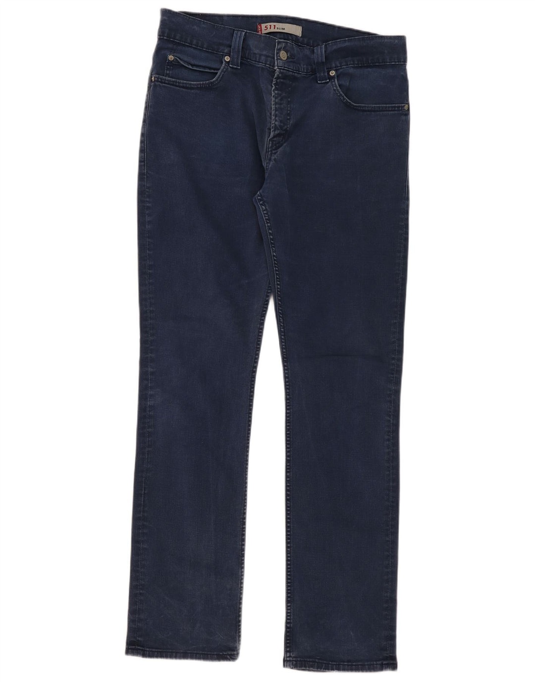 Levi's Damen 511 Slim Jeans W36 L34 Marineblaue Baumwolle