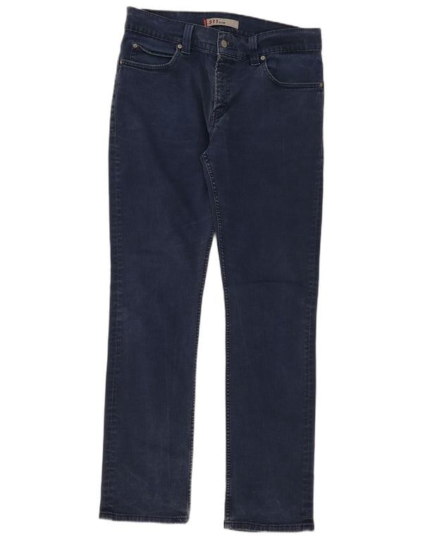 Levi's Damen 511 Slim Jeans W36 L34 Marineblaue Baumwolle