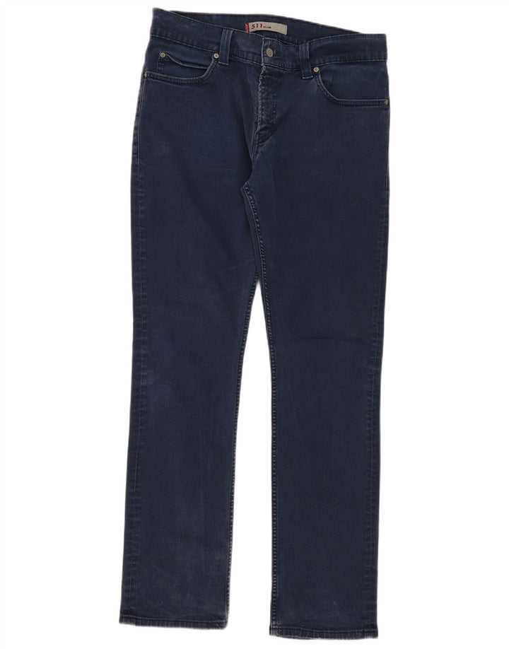 Levi's Damen 511 Slim Jeans W36 L34 Marineblaue Baumwolle