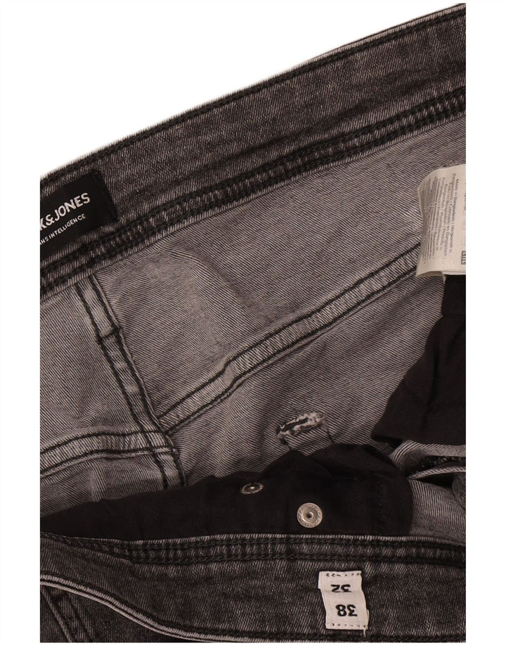 Jack & Jones Herren Slim Jeans W38 L32 Graue Baumwolle