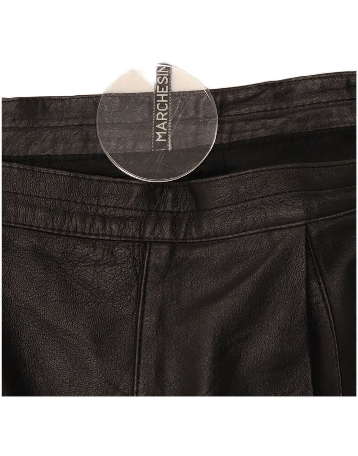 Vintage Damen Lederrock W28 Medium Schwarz