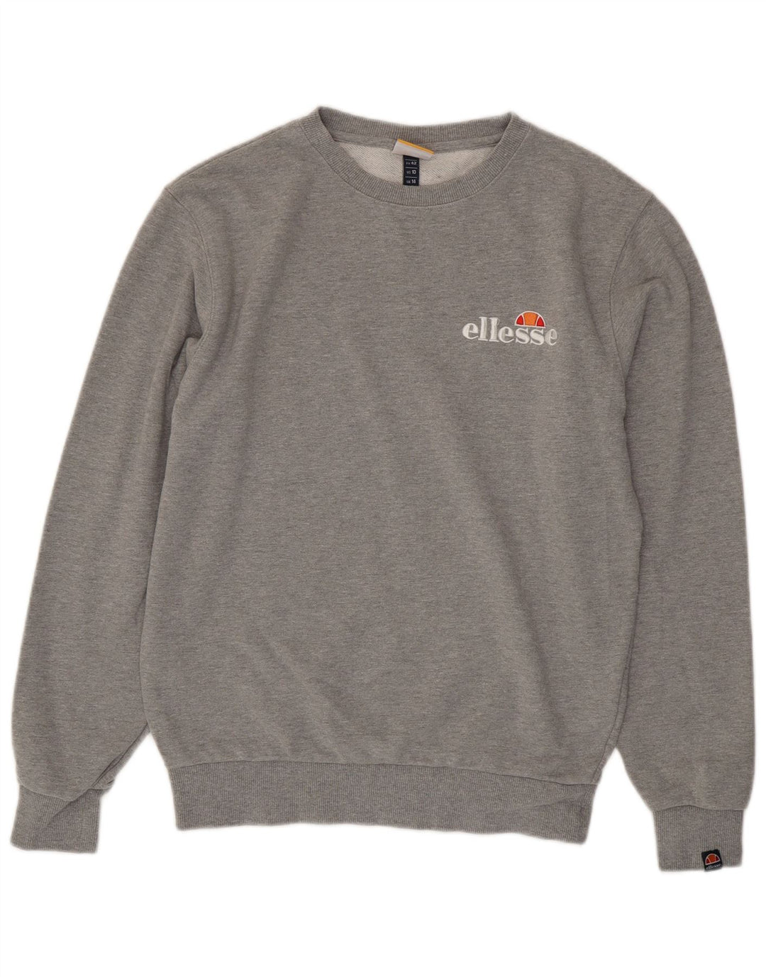 Ellesse Womens Graphic Sweatshirt Pullover UK 14 Large Grau Baumwolle