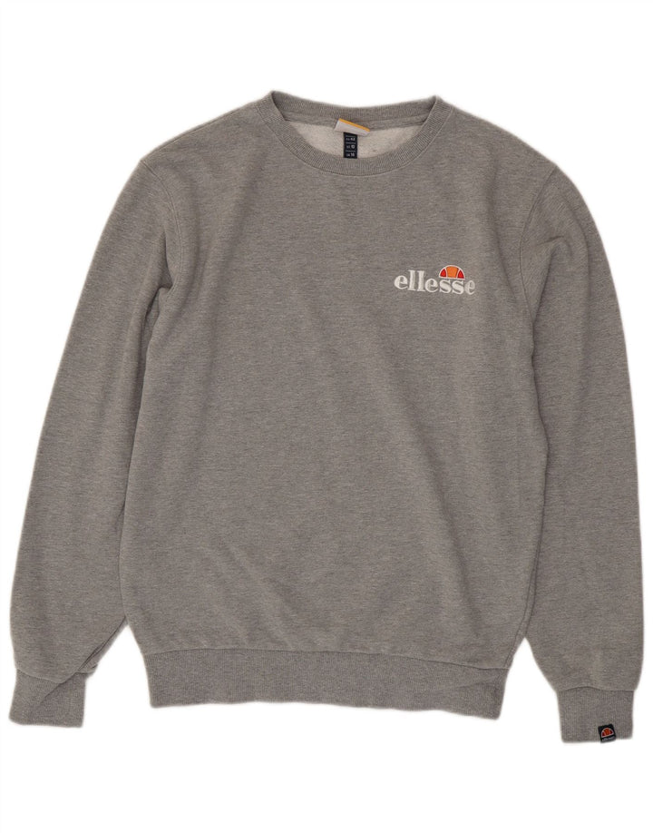 Ellesse Womens Graphic Sweatshirt Pullover UK 14 Large Grau Baumwolle