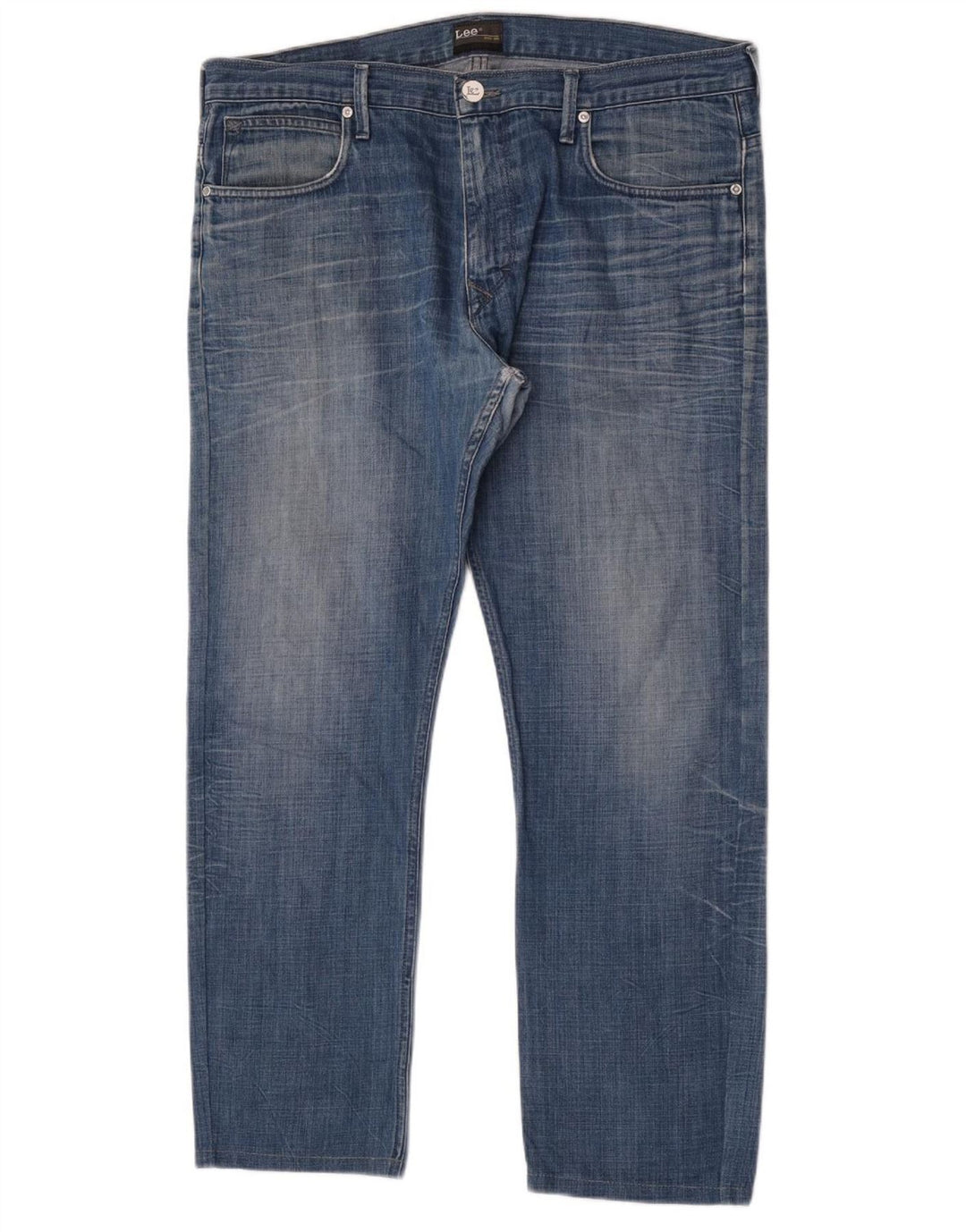 Lee Herren Zed Straight Jeans W38 L30 Blaue Baumwolle