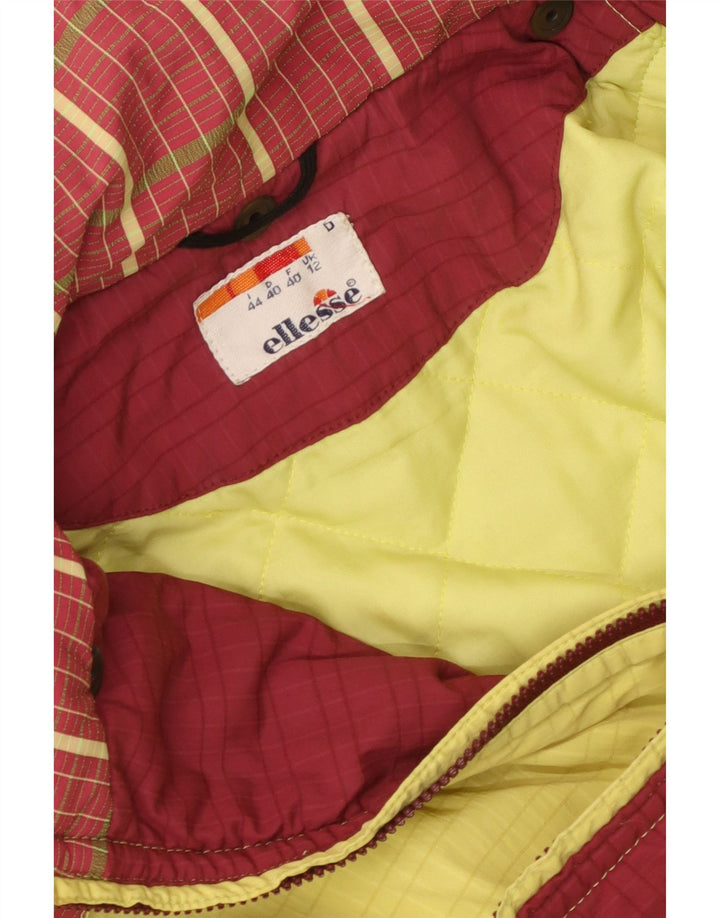 Ellesse Damen-Windbreakerjacke mit Kapuze, UK 12, Mittelgelb, Farbblock