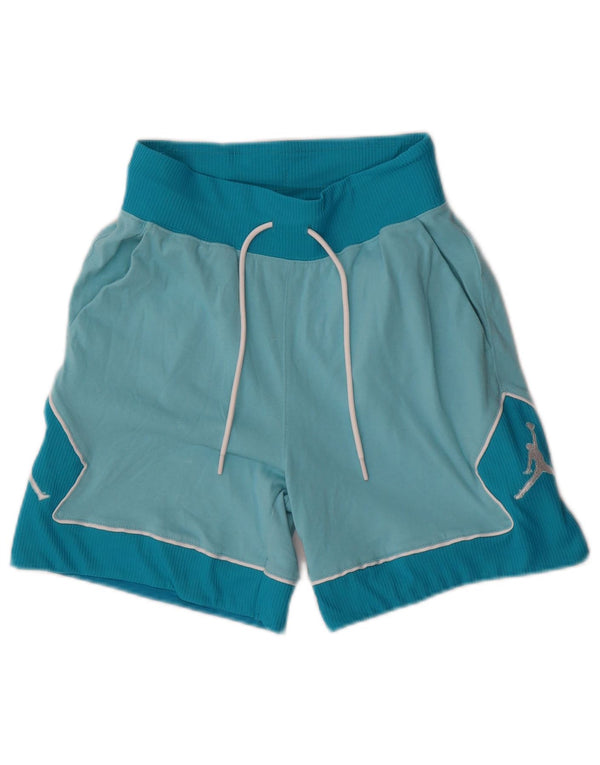 Jordan Womens Loose Fit Sport Shorts UK 6 XS Blaue Colourblock-Baumwolle