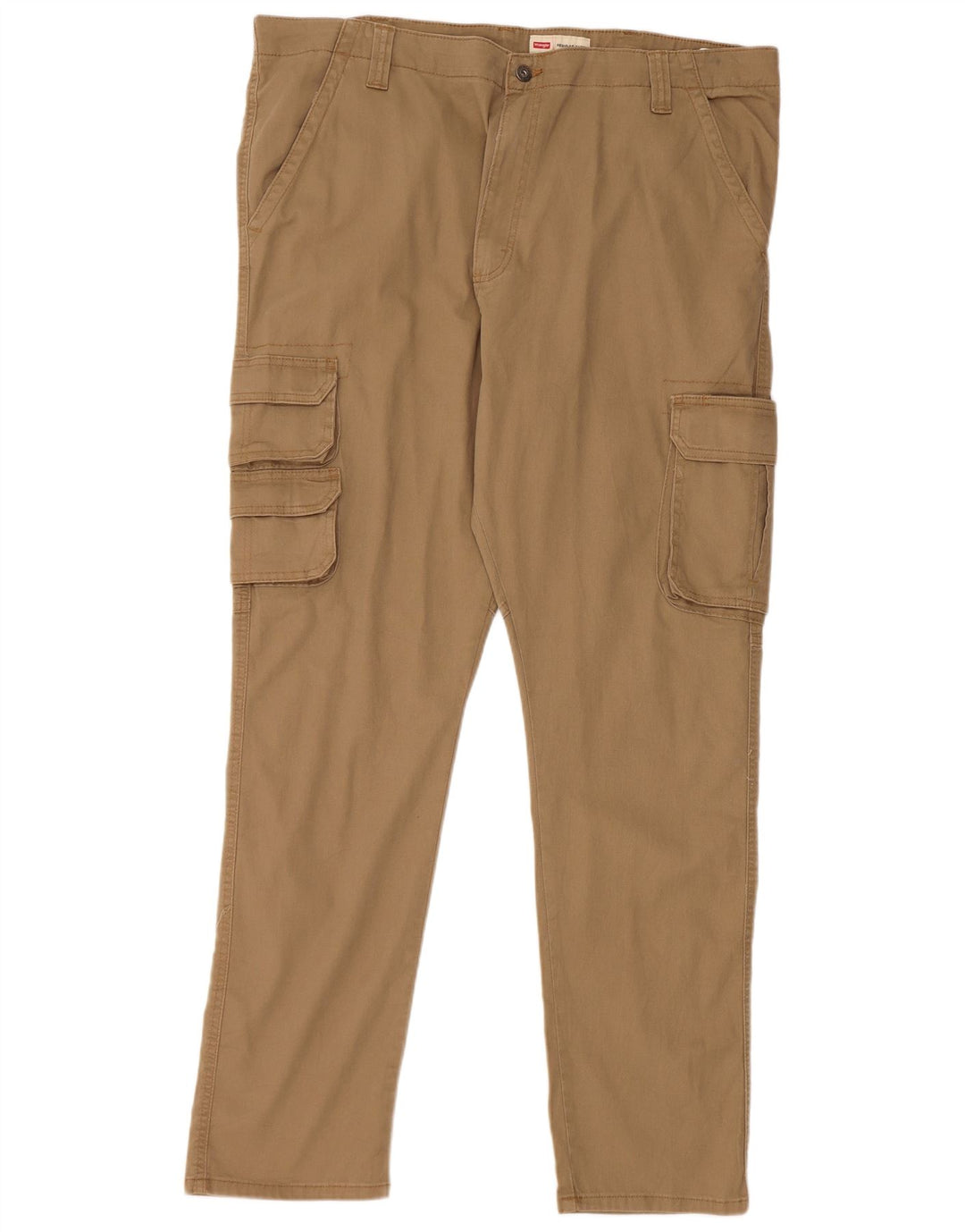 WRANGLER Herren Regular Tapered Cargohose W40 L32 Beige Baumwolle