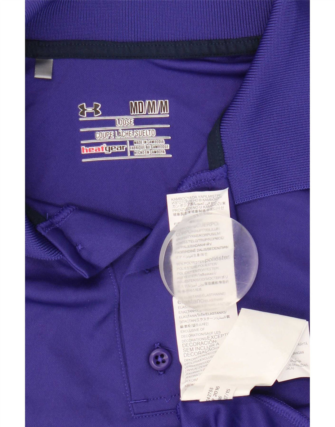 Under Armour Herren Heat Gear Poloshirt Mittelblaues Polyester