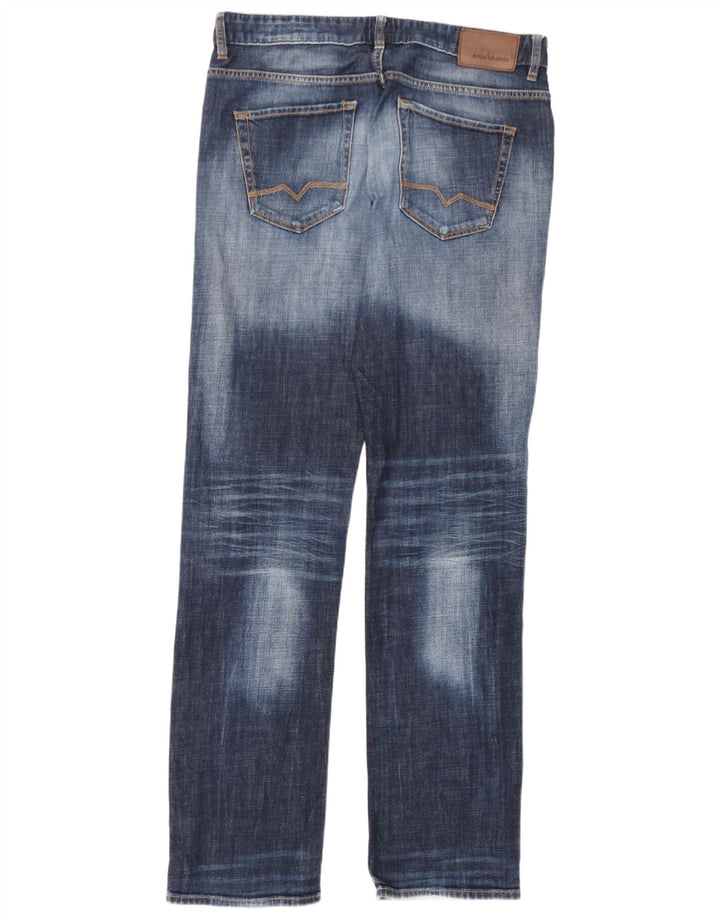 Hugo Boss Herren Straight Jeans W34 L36 Blaue Baumwolle