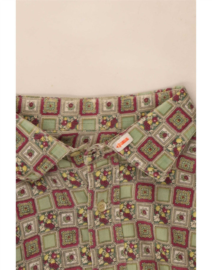 Vintage Herrenhemd Größe 43 Groß Mehrfarbig Geometrisch