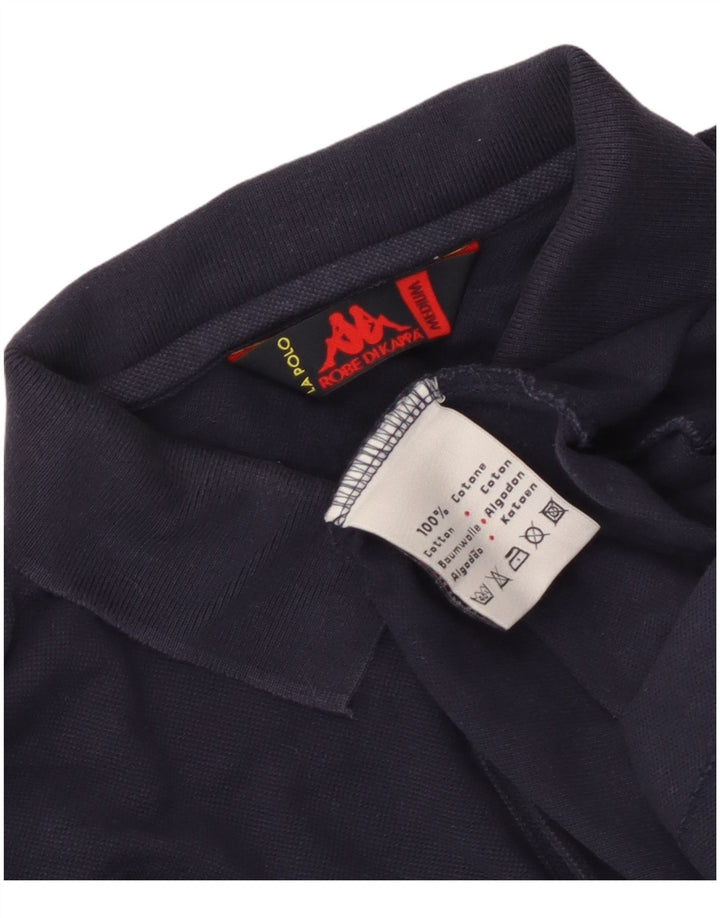 Kappa Herren-Poloshirt, mittelmarineblaue Baumwolle
