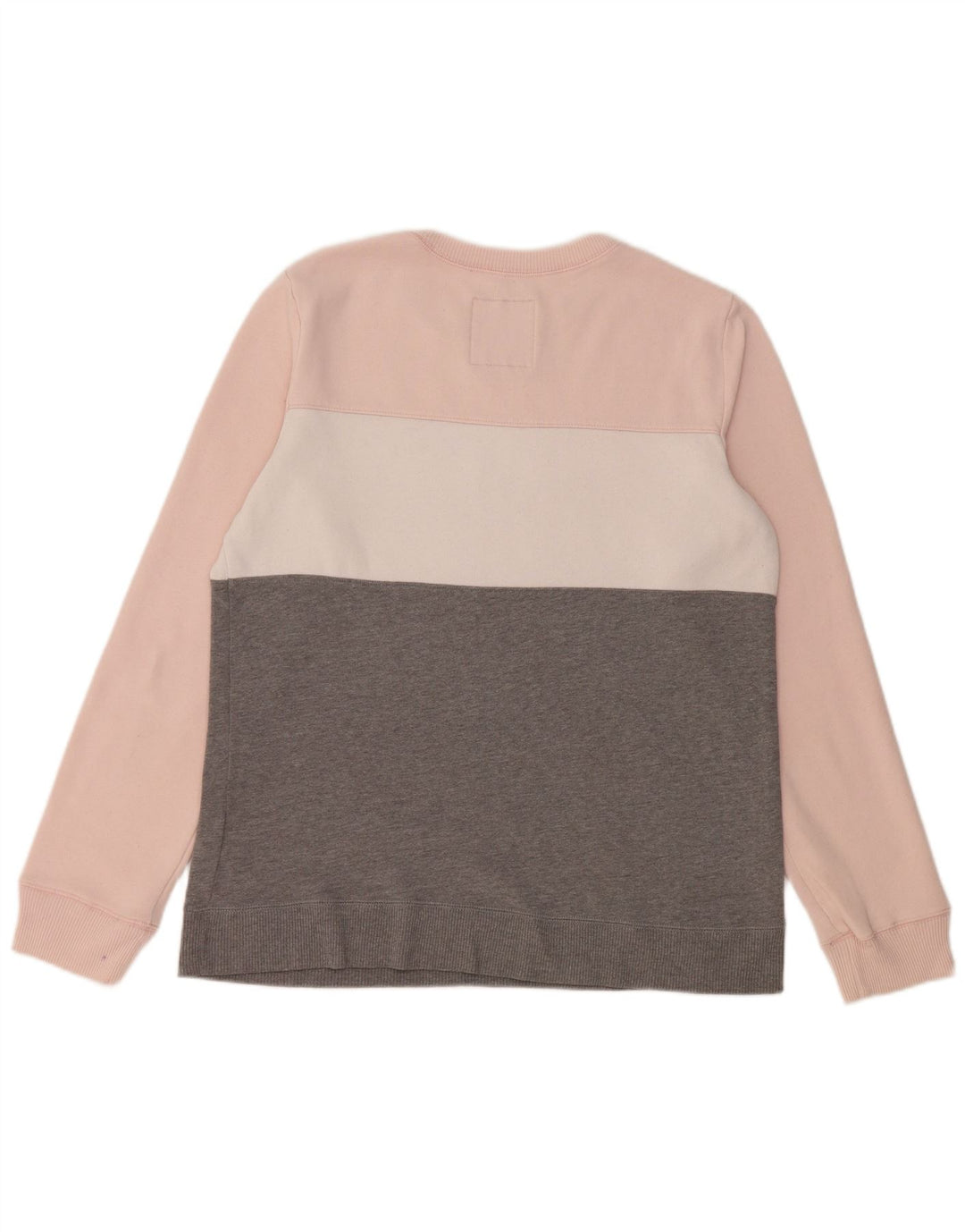 HOLLISTER Grafik-Sweatshirtpullover für Damen, UK 16, Größe L, Grau, Farbblock