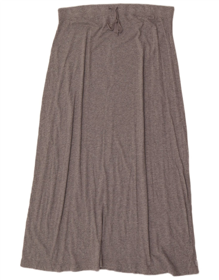 Eddie Bauer Damen-Maxirock, Größe L, W36, grau gefleckte Baumwolle
