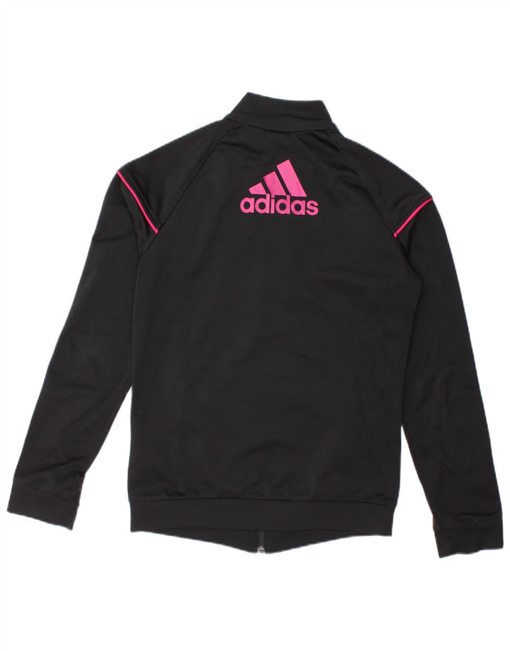 Adidas Damen Graphic Trainingsanzug Top Jacke UK 8/10 Small Schwarz Polyester