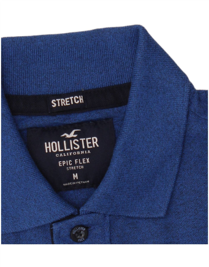 Hollister Herren Stretch-Poloshirt Mittelblau