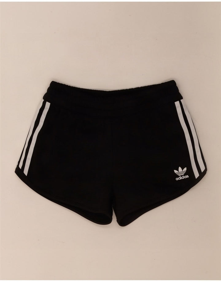 Adidas Damen Sportshorts UK 10 Small Schwarz Polyester