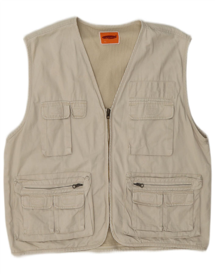 Lancelot Herren Utility Gilet UK 40 Large Beige