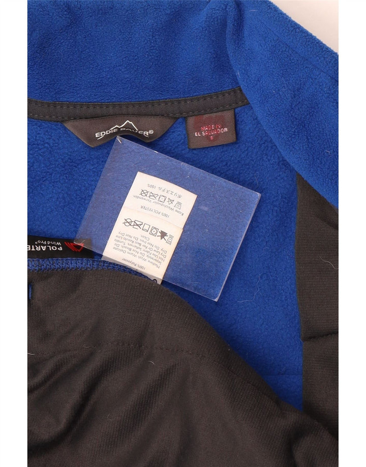 EDDIE BAUER Herren Fleeceweste UK 36 Small Blau Colourblock Polyester